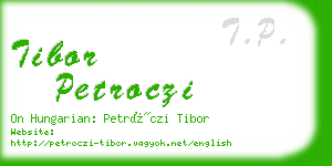 tibor petroczi business card